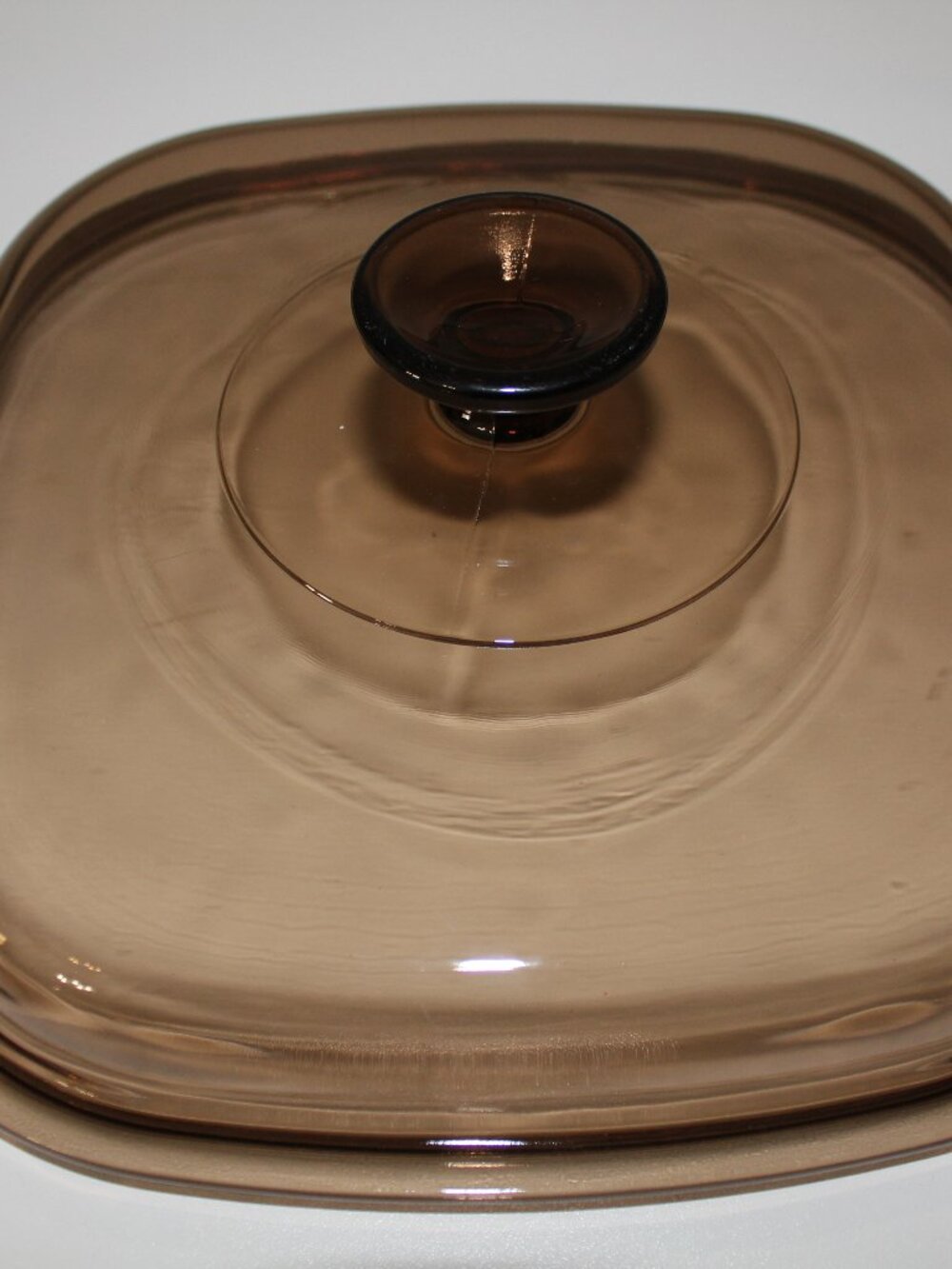 Vintage Pyrex A120 Replacement Lid Only Amber 10.5 inch Square Corning Ware